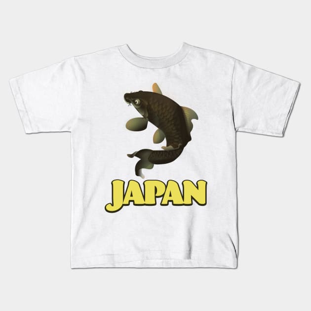 Japan Koi Kids T-Shirt by nickemporium1